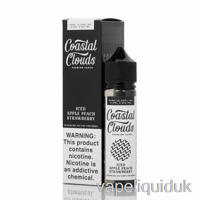 ICED Apple Peach Strawberry - Coastal Clouds Co. - 60mL 0mg Vape Liquid